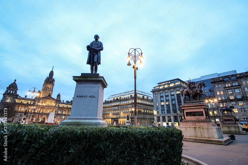 Fototapeta premium Glasgow Geagor Square City Centre