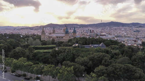 Barcelona. Aerial view in Montjuic. Catalonia,Spain. Drone Photo © VEOy.com