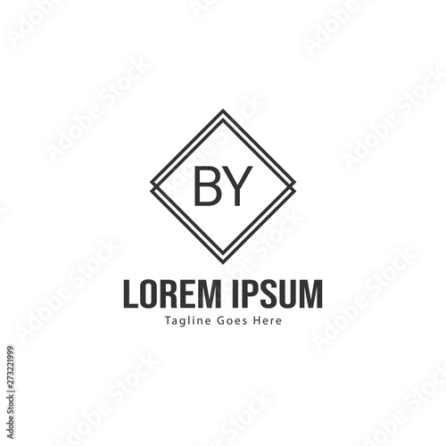 BY Letter Logo Design. Creative Modern BY Letters Icon Illustration