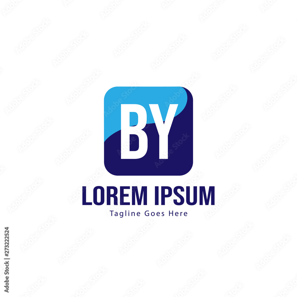 BY Letter Logo Design. Creative Modern BY Letters Icon Illustration BY Letter Logo Design. Creative Modern BY Letters Icon Illustration