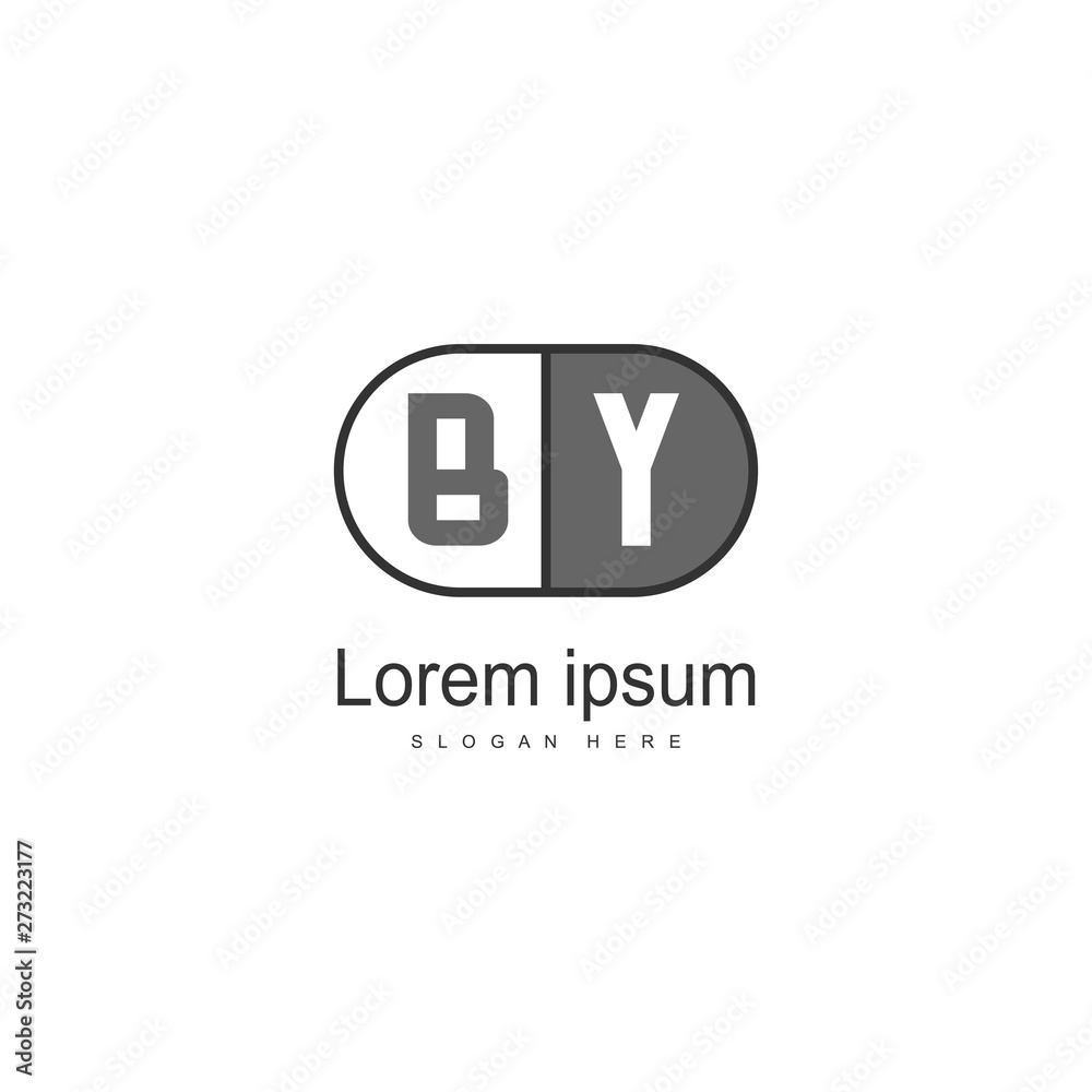 BY Letter Logo Design. Creative Modern BY Letters Icon Illustration BY Letter Logo Design. Creative Modern BY Letters Icon Illustration