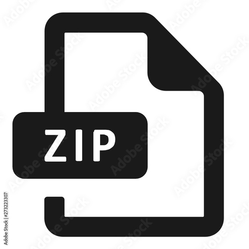 Zip file format vector icon