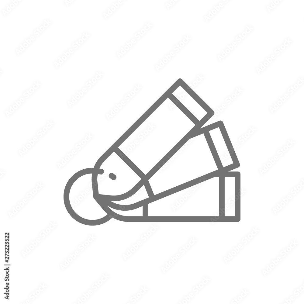 Samples material, palette line icon. Samples material, palette line icon.
