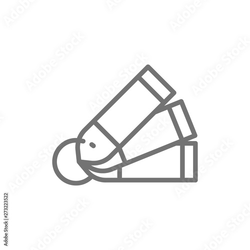 Samples material, palette line icon.