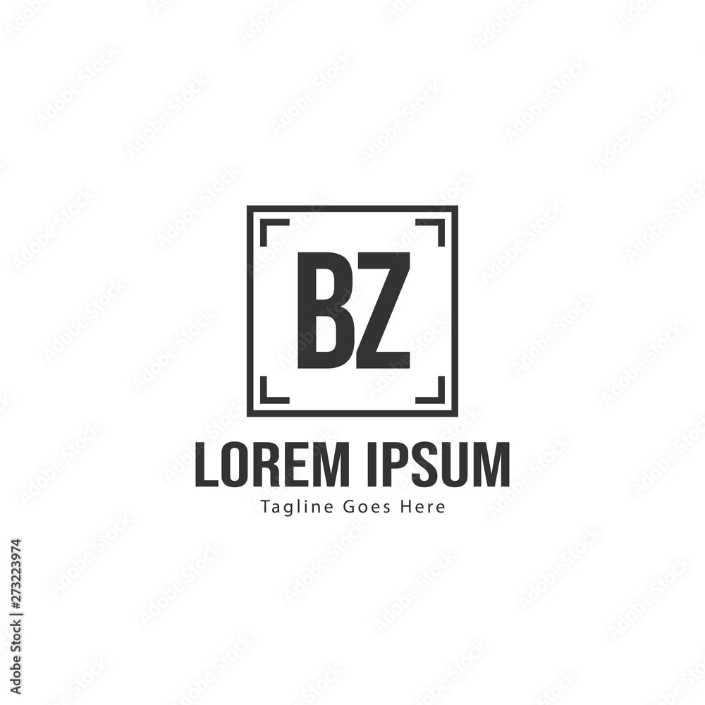 BZ Letter Logo Design. Creative Modern BZ Letters Icon Illustration