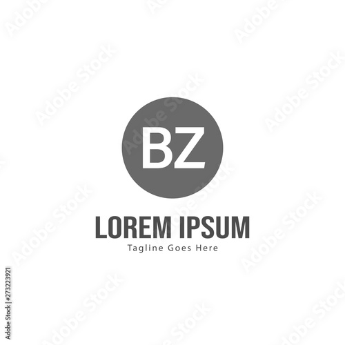 BZ Letter Logo Design. Creative Modern BZ Letters Icon Illustration
