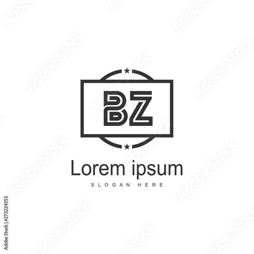 BZ Letter Logo Design. Creative Modern BZ Letters Icon Illustration