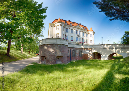 WROCLAW, POLAND - JUNE 11, 2019: Castle in Lesnica, Wroclaw, Poland. Object on the Polish cultural heritage register. photo