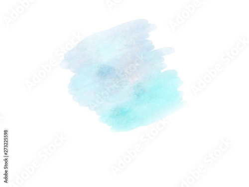 Blue indigo green watercolor brush splash background