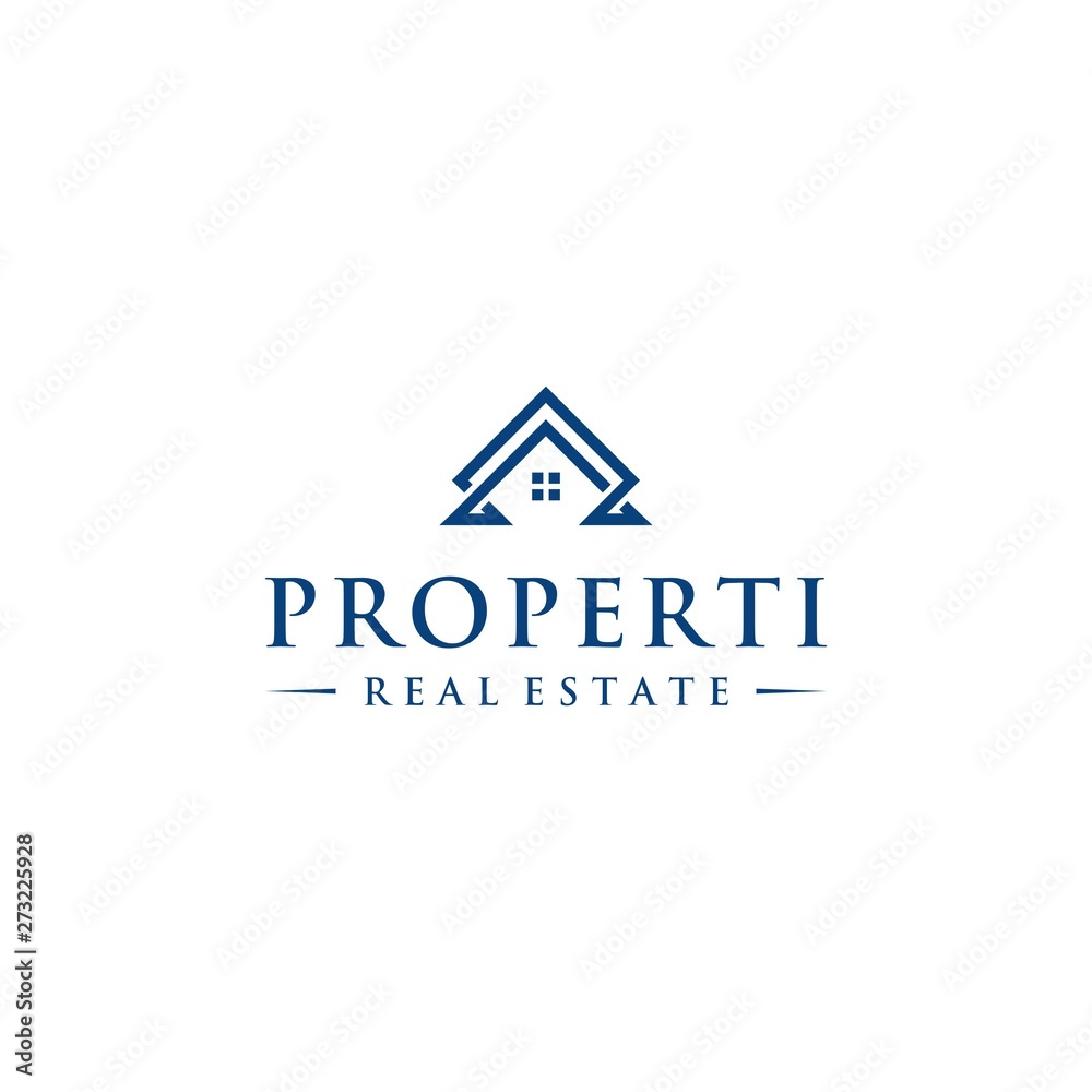 logo A home triangle real estate property illustration vector icon download