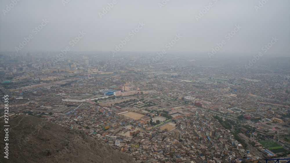 Lima, Peru, pure districts, aerial panorama..