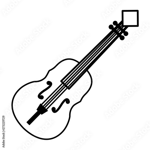 fiddle instrument music festival on white background