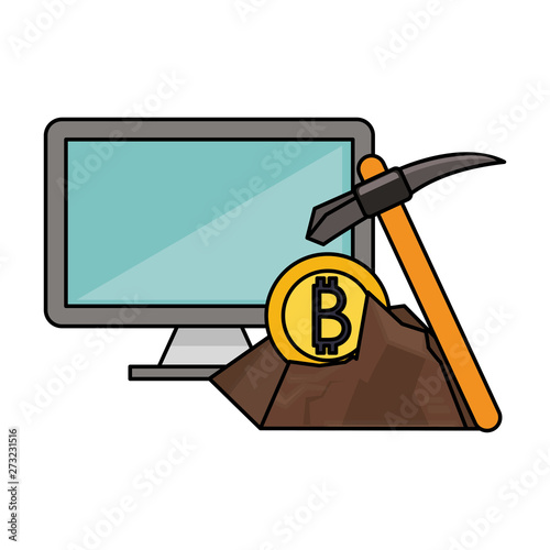 Bitcoin cryptocurrency digital money symbols
