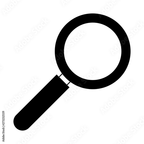 magnifier glass on white background