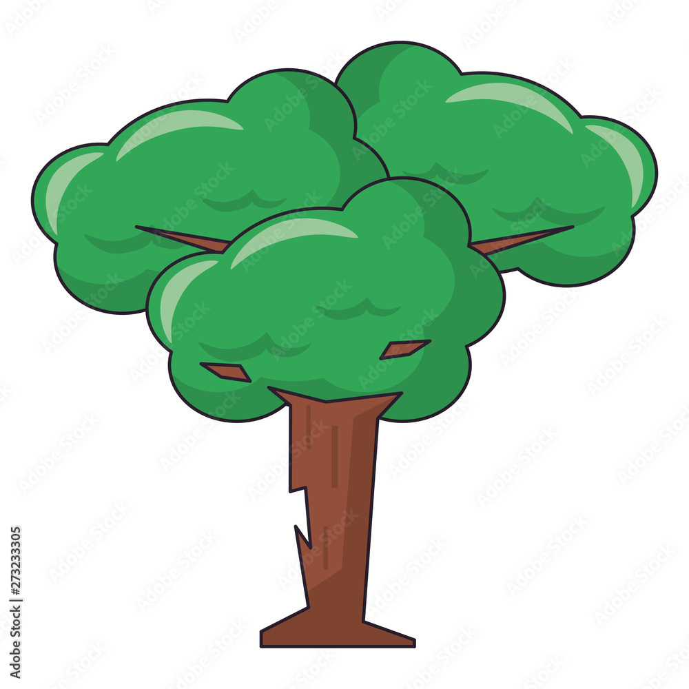 Videogame tree cartoon isolated symbol Videogame tree cartoon isolated symbol