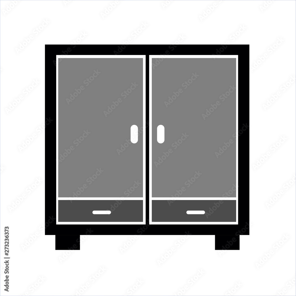Wardrobe icon. Vector illustration. Eps10 Wardrobe icon. Vector illustration. Eps10