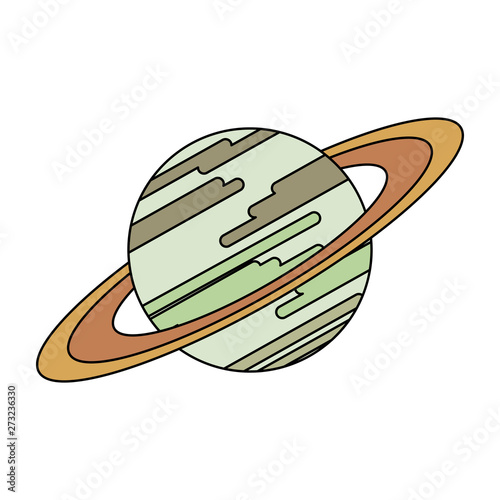 Saturn milkyway planet isolated symbol