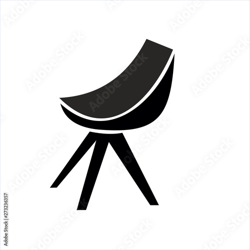 Modern Chair icon. Office furniture. Vector Illustration. Eps10