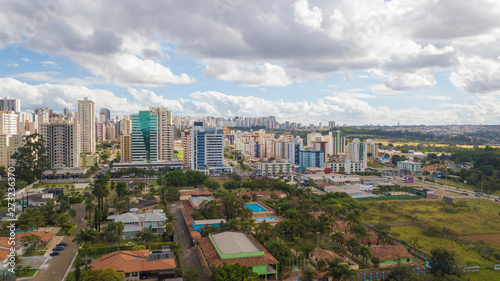 Aerial view of Clean Water (Águas Claras) city in Brasilia, Brazil.