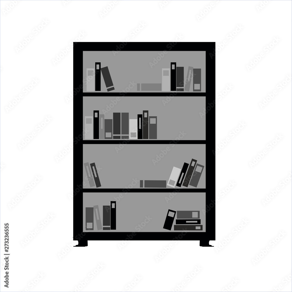 Shelves with books icon. Vector illustration Shelves with books icon. Vector illustration