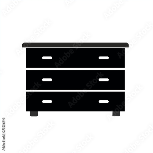 Dresser, nightstand icon. Vector illustration