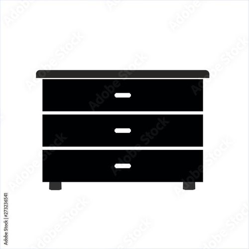 Dresser, nightstand icon. Vector illustration