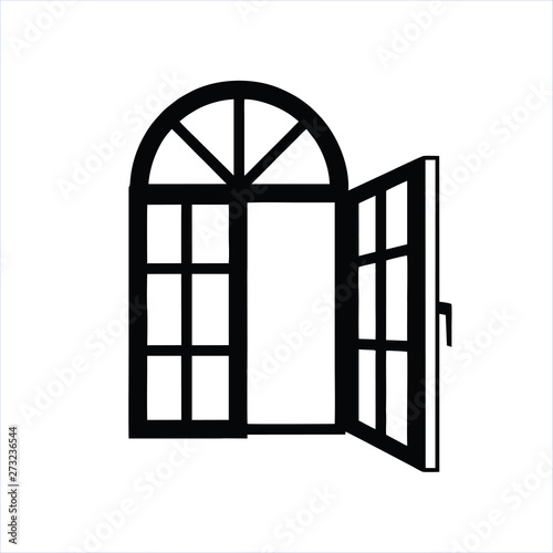 Open Window icon. Vector illustration