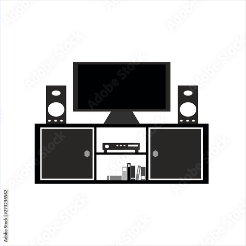 Home theater system icon. Vector illustration