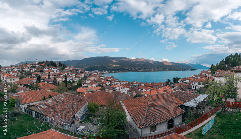 View of Ohrid Lake and town