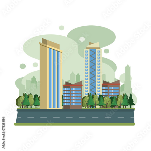 Urban buildings cityscape view scenary