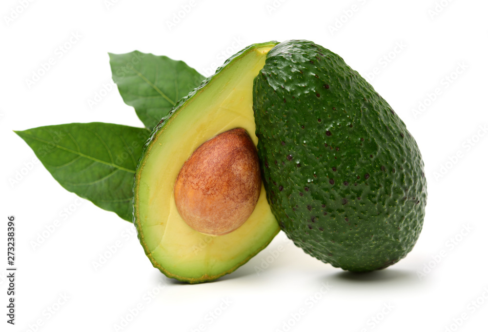 Avocado on a white background