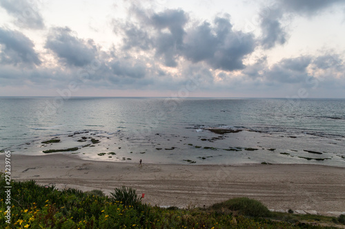 Mediterranean sea coast in israel tel-aviv
