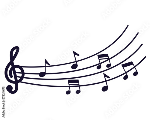 sound melody pentagram and musical note