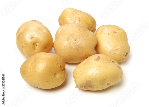 potato on white background