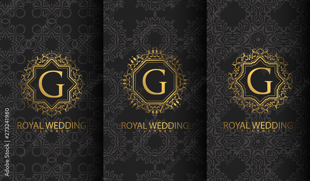 Fototapeta premium Set of luxury logo