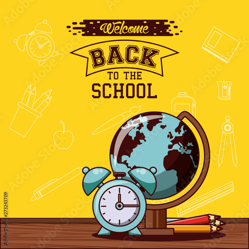 Back to school season card and poster