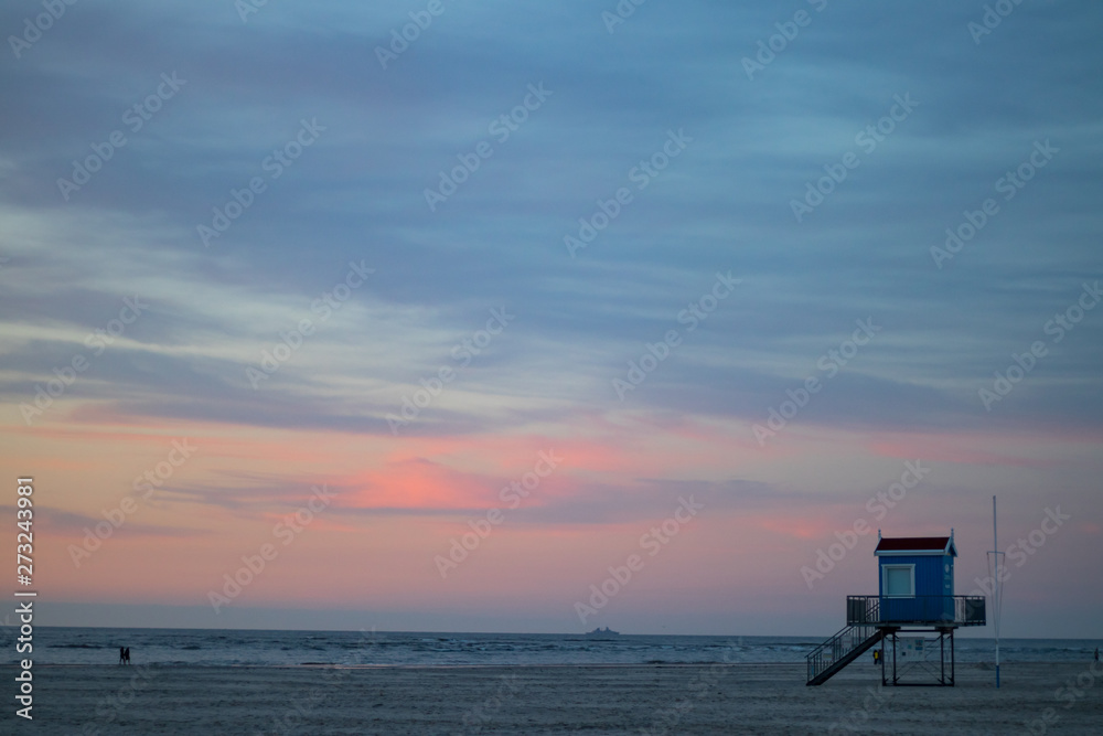 Sunrise light over the beach of Langeoog Island, in Northern Germany, Niedersachsen, Ostfriesland, Germany Sunrise light over the beach of Langeoog Island, in Northern Germany, Niedersachsen, Ostfriesland, Germany