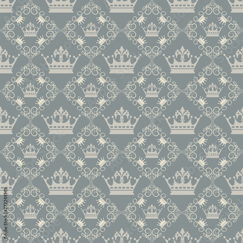 Background wallpaper seamless pattern in royal style for your design. Vector graphics