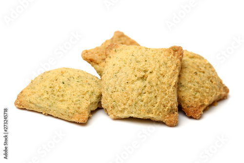 seaweed cookie on white background