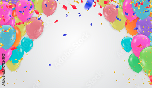 Day sale background.Romantic composition with hearts, balloons and beads. Vector illustration for website , posters,ads, coupons, promotional material