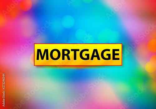 Mortgage Abstract Colorful Background Bokeh Design Illustration