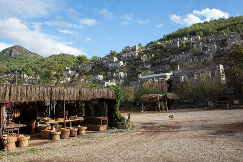 The abandoned Greek village of Kayakoy, Fethiye, Turkey. Ghost Town Kayakoy. photo