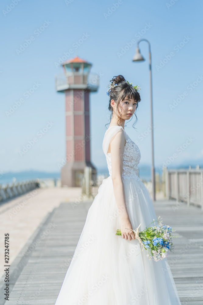 Obraz premium 港の花嫁
