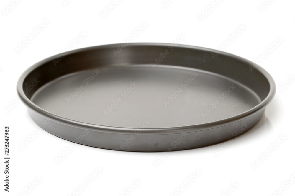 Metal cake mold over on white background Metal cake mold over on white background