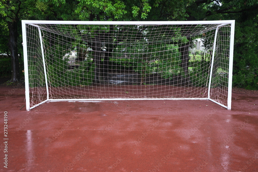 Fototapeta premium Tokyo,Japan-June 15, 2019: Heavy Rain, no game