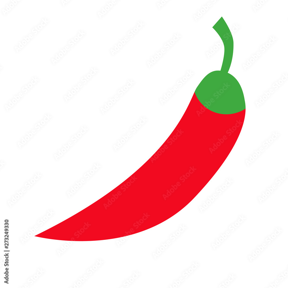 Chili flat illustration on white Chili flat illustration on white