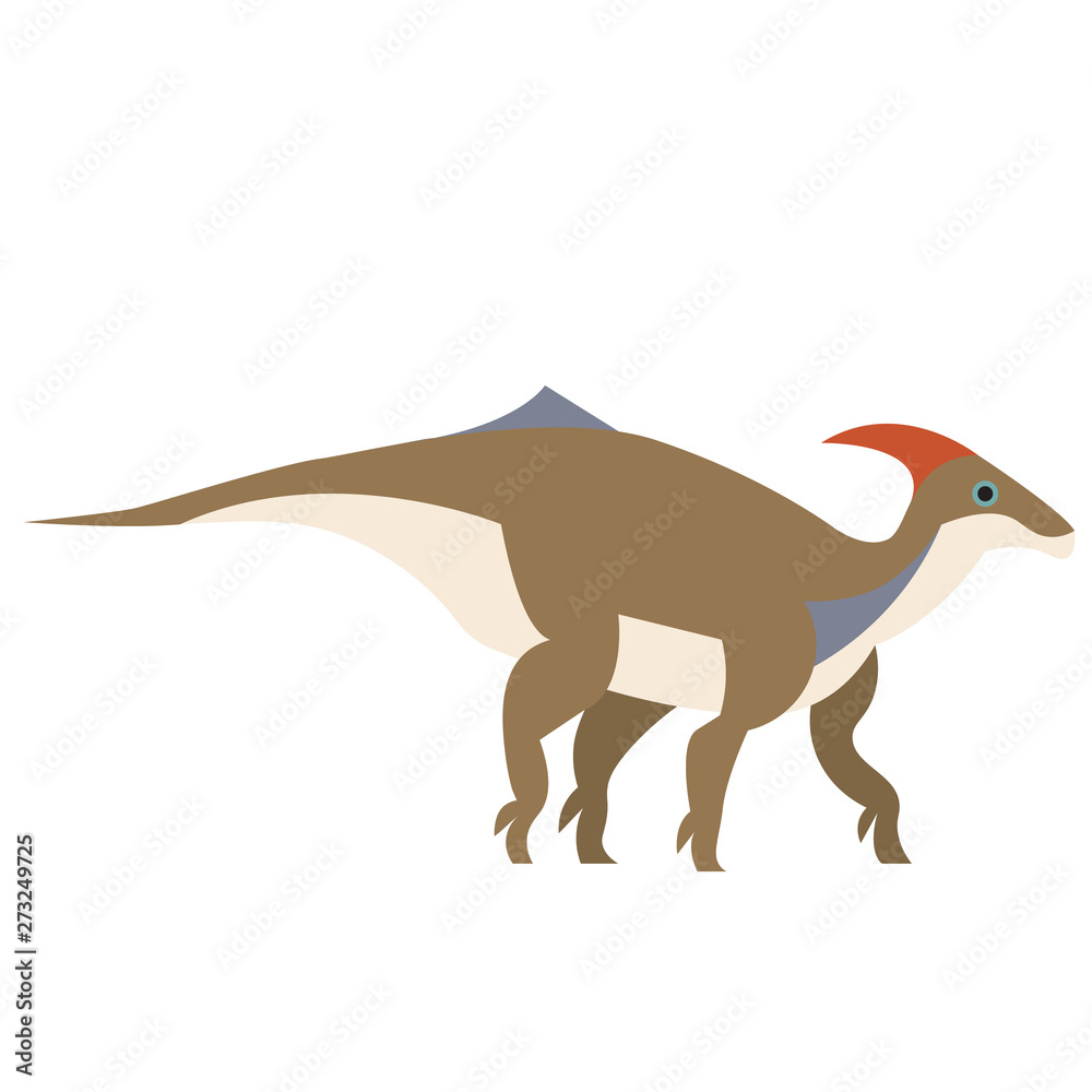 Dinosaur flat illustration on white