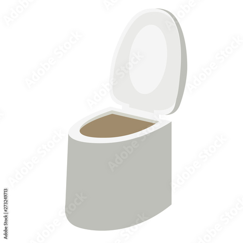 Bio toilet flat illustration design