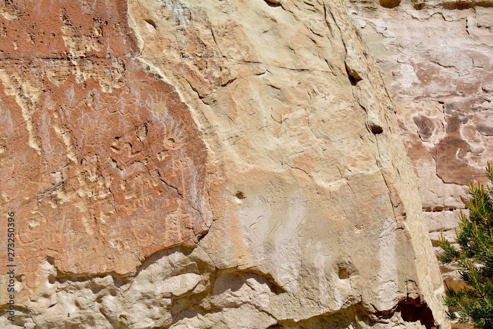 Petroglyphs at El Morro National Monument New Mexico