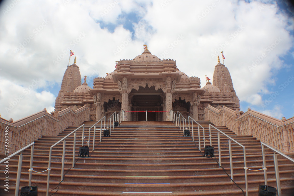 Hindu Temple in California on a sring day